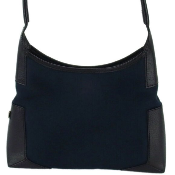 Authentic Salvatore Ferragamo shoulder bag canvas leather - Picture 4 of 8